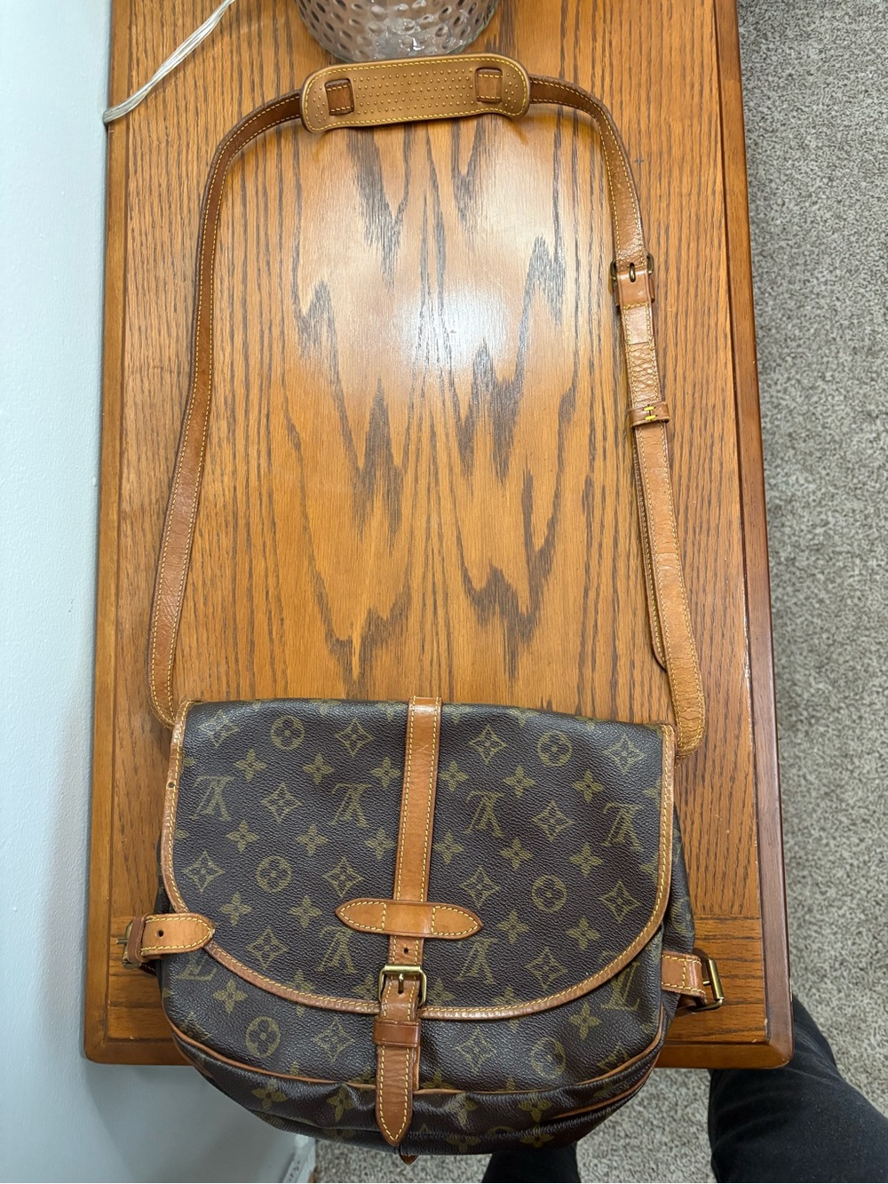 Louis Vuitton Saumur Monogram Canvas Crossbody Bag in Brown - Picture 11 of 14